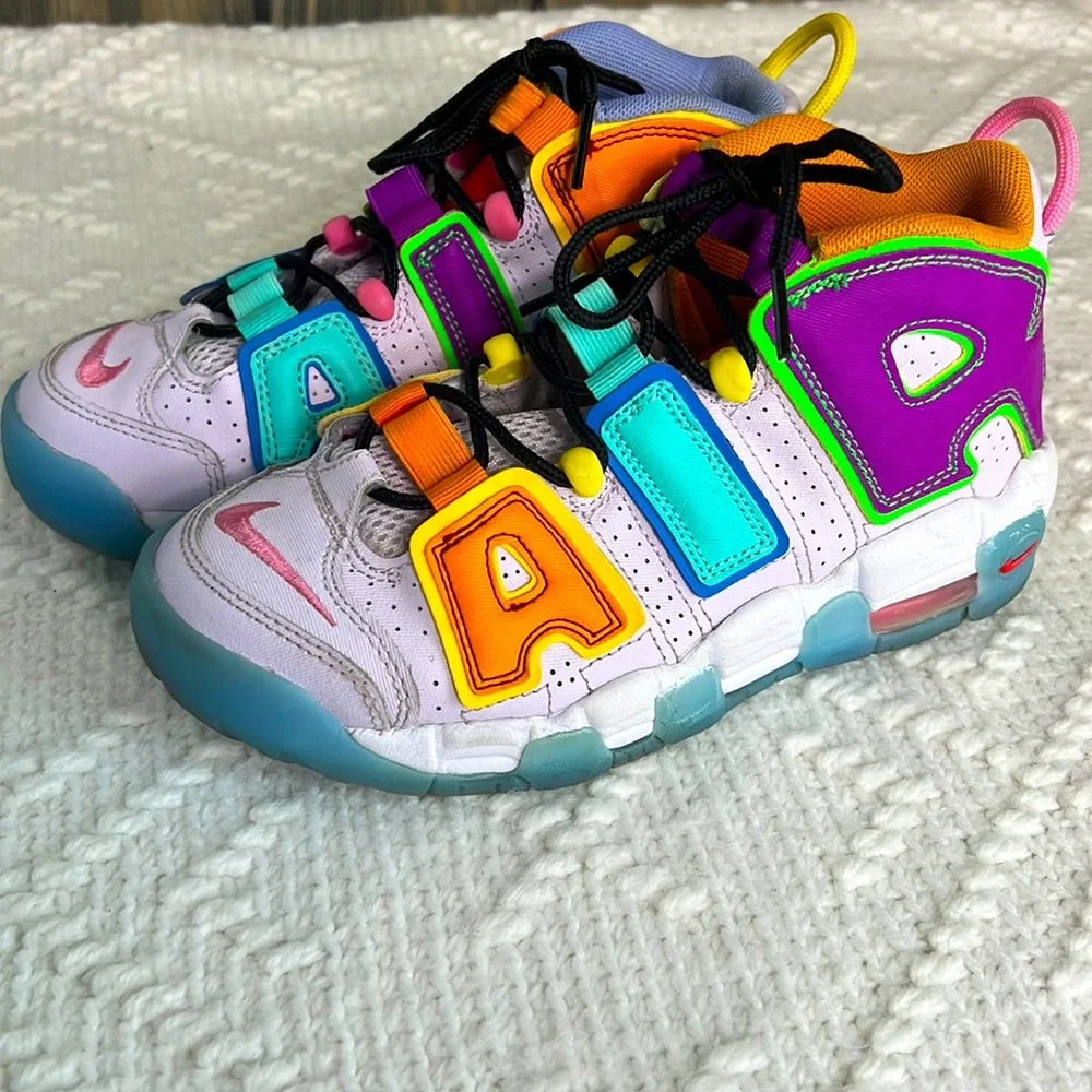 Nike Air. More uptempo multicolored sneakers 4Y